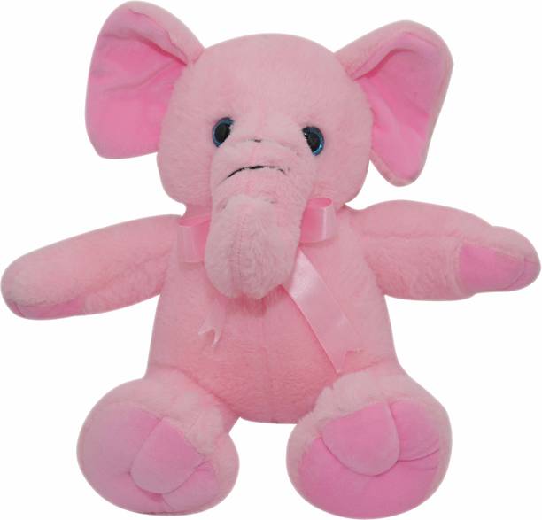 Hello Baby Ganesha Elephant Pink Soft Toy| Soft toy for kids | Animal Plush toy  - 28 cm