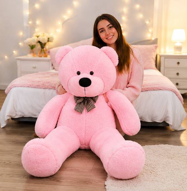 RSY Pink Teddy Bear Soft Toy 3 Feet | Romantic Gift for Valentine & Anniversary  - 90 cm