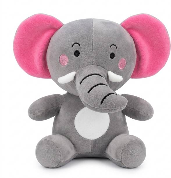 ToyTrey Premium Grey Elephant Soft Toy | Plush Stuffed Animal | Soft PP Cotton  - 20 cm