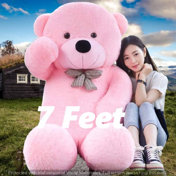 HOUSE OF COMMON 7ft Giant PINK Plush Teddy Bear – Perfect for Big Hugs and Room Decor  - 84 inch
