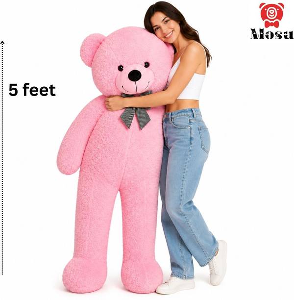 MOSU 5 Feet Pink Standing Teddy Bear Premium Romantic Plush Gift Toy  - 150 cm