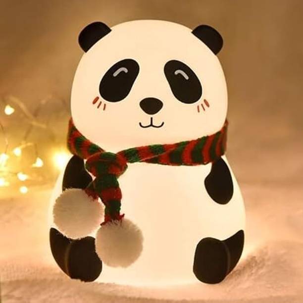 skp enterprises Panda lamp Light for Kids- Rechargeable Silicone LED Lamp, 7-Color Changing.  - 14 cm