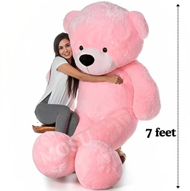 MOSU Ultra Plush 7 Feet Giant Pink Teddy Bear for Gifting & Home Decor  - 210 cm
