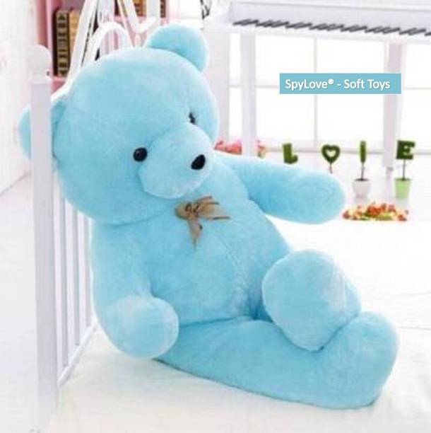 RSS SOFT TOYS Stuffed Teddy Bear 3 feet Long Soft Sky Blue bear BIRTHDAY GIFT - 85 cm Blue - 85 cm