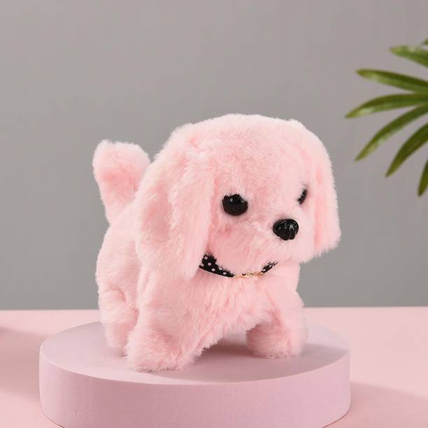 AJDK MART Hopping Walking Dog Toy with Sounds – Interactive Puppy Toy for Kids 1C PINK  - 18 cm