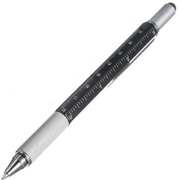 VASADIGITAL 6 in1 Ballpoint Pen ,Ruler, Level, Screwdriver, Flathead Bit Slotted screwdriver Stylus