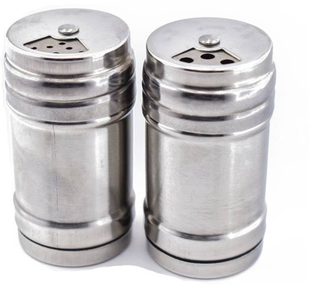 BSD Stainless Steel Salt and Pepper Sprinkler (Set of 2) Sugar Sprinkler Shaker 100 gm