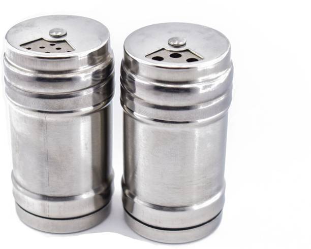 BSD Stainless Steel Salt and Pepper Sprinkler Anti Spill design c20 (Set of 2) Sugar Sprinkler Shaker 100 gm