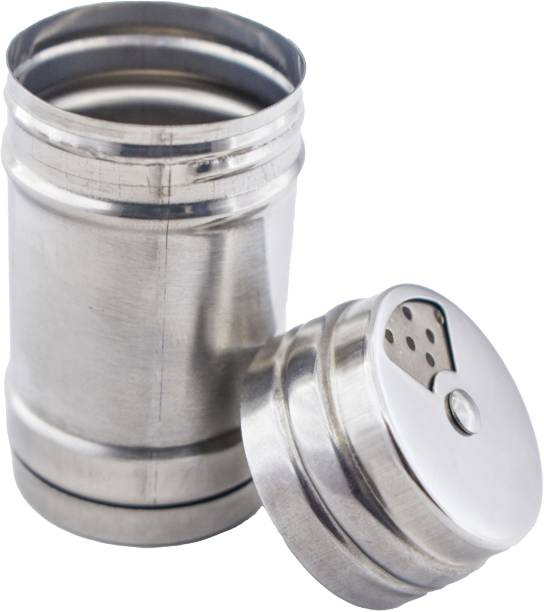BSD Stainless Steel Salt and Pepper Sprinkler With 4 Different Modes c46 (Set of 2) Sugar Sprinkler Shaker 100 gm