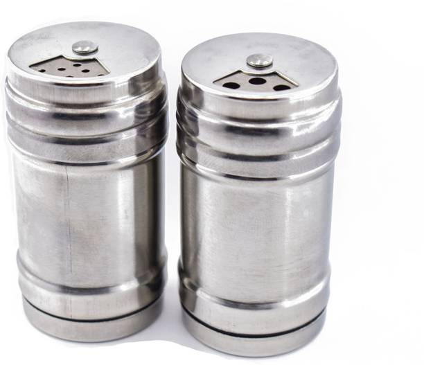 BSD Stainless Steel Salt and Pepper Sprinkler Anti Spill design c21 (Set of 2) Sugar Sprinkler Shaker 100 gm