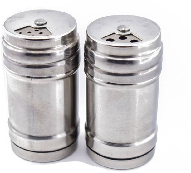 BSD Steel Salt and Pepper Sprinkler Non Breakable (Set of 2) Sugar Sprinkler Shaker 100 gm