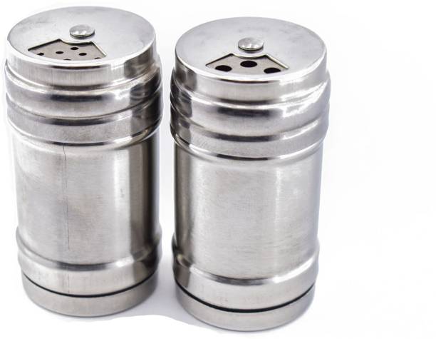 BSD Stainless Steel Salt and Pepper Sprinkler With 4 Different Modes c25 (Set of 2) Sugar Sprinkler Shaker 100 gm