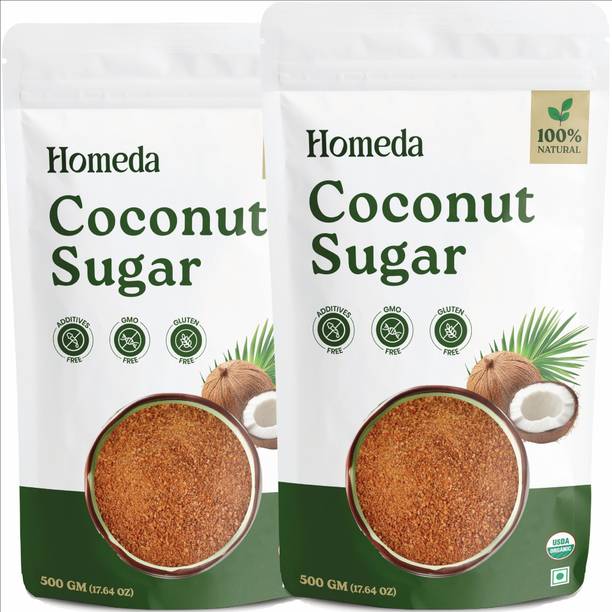 Homeda Organic Coconut Sugar, Coconut Palm Sugar, Natural Sweetener - Premium Quality Sugar
