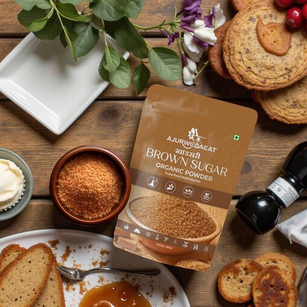 AJURWEDAEAT Pure Organic Brown Sugar | Unrefined, No Chemicals | Healthy Sweetener – S-039 Sugar