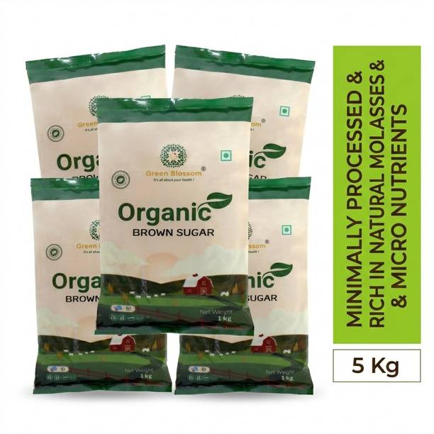 Green Blossom Pure and Chemical Free Brown Sugar ( 5 x 1kg ) Sugar
