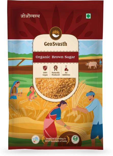 Geosvasth Organic brown sugar | Certified and 100% originally grown | pesticides free Sugar