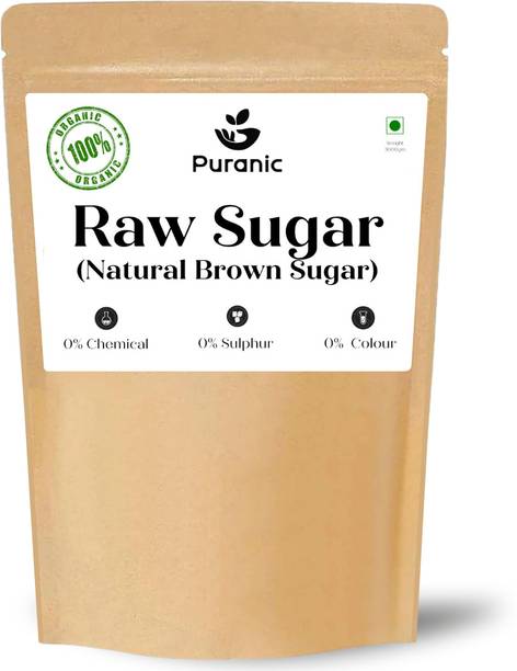 Puranic Organic Raw Sugar | Natural Molasses Retained Brown Khandsari Sugar