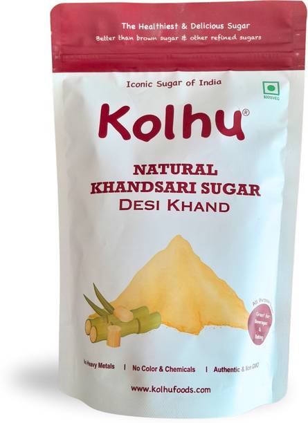 kolhu Natural Khandsari Sugar 3KG (Pack of 6, 500g Each) Sugar