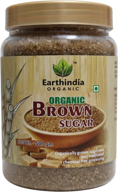 Earth India organic Organic Brown sugar/Brown Chini 500g Sugar