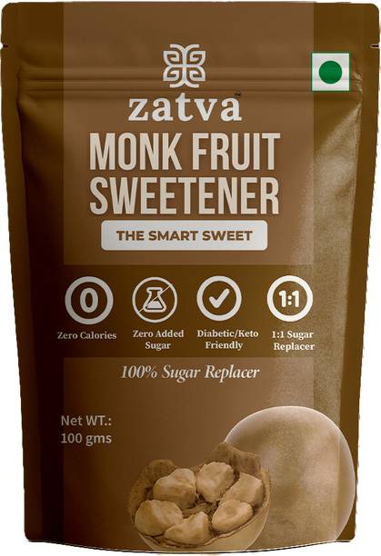 zatva Monk Fruit Sweetener, 1:1 Sugar Replacer, Zero Calorie Sugar