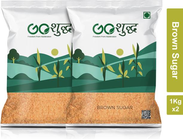 Goshudh Premium Quality Brown Sugar 1kg Pack Of 2 Sugar
