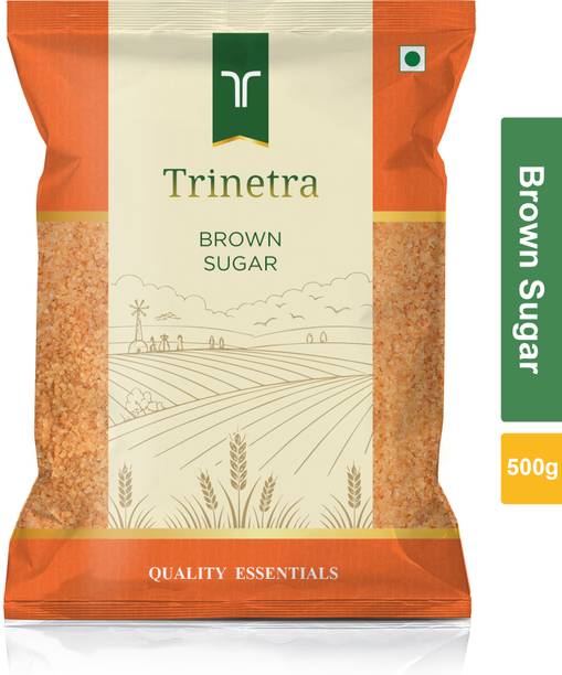 Trinetra Best Quality Brown Sugar-500gm (Pack Of 1) Sugar