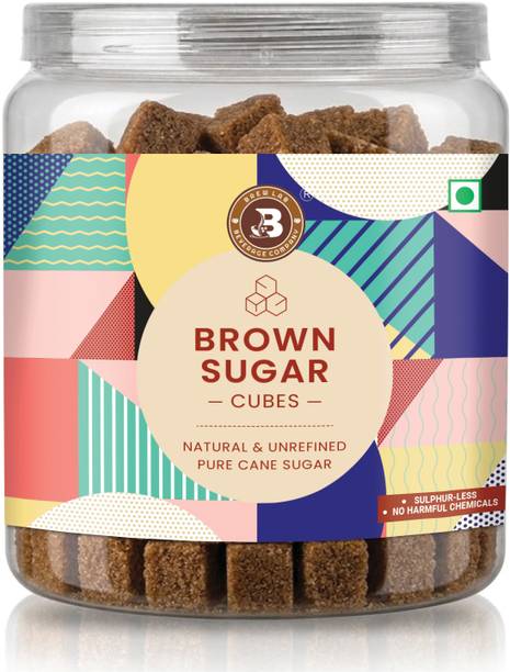 Brew Lab Sulphur Less Brown Sugar Cubes | No Harmful Chemicals Perfect For Tea & Coffee | Brown Sugar
