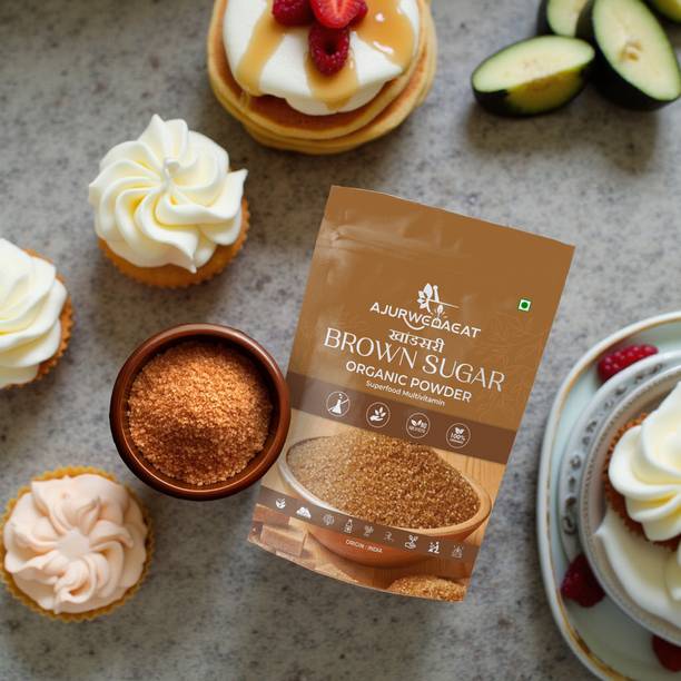 AJURWEDAEAT Pure Organic Brown Sugar | Unrefined, No Chemicals | Healthy Sweetener – S-025 Sugar