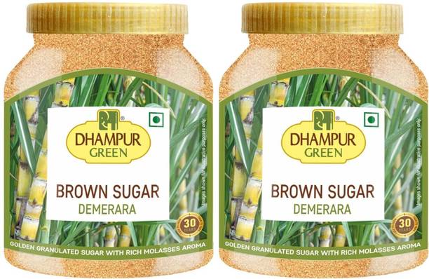 DHAMPUR GREEN Demerara Brown Sugar Crystal Source Of Minerals Healthier Substitute For White Sugar