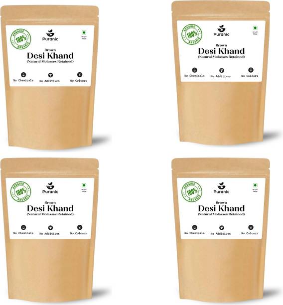 Puranic Organic Brown Desi Khand I Khandsari Sugar I Natural Molasses Retained Raw Sugar