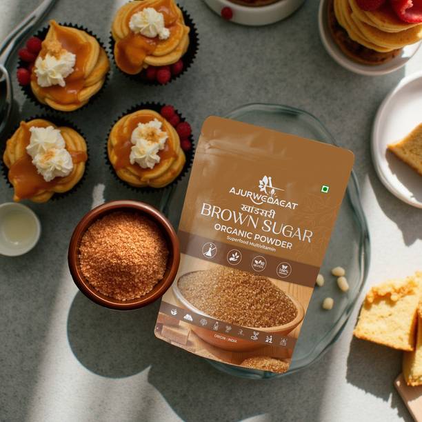 AJURWEDAEAT Pure Organic Brown Sugar | Unrefined, No Chemicals | Healthy Sweetener – S-003 Sugar