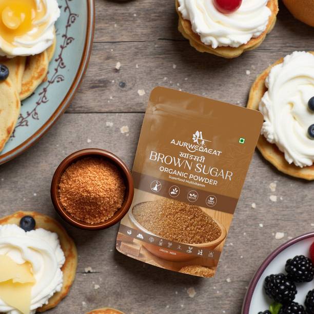 AJURWEDAEAT Pure Organic Brown Sugar | Unrefined, No Chemicals | Healthy Sweetener – S-018 Sugar
