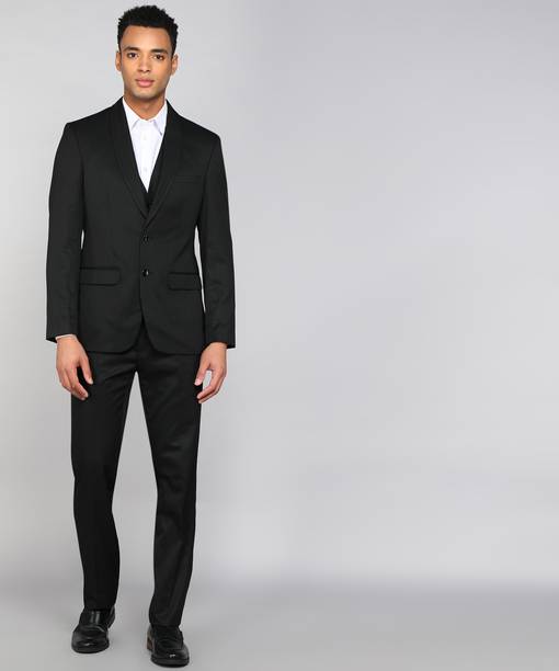 Men Three PCS SUit Solid Suit