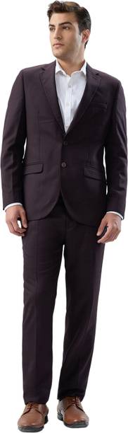 Men 2PC SB 2 BTN NOTCH LAPEL-CNT FIT Solid Suit