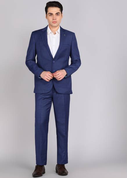 Men 2PC SB 2BTN NTCH LPL MULTI PKT-CNT FIT Checkered Suit