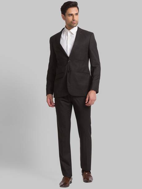 Men 2PC SB 2 BTN NTCH LPL-CONTEMPORARY FIT Checkered Suit