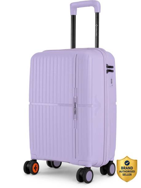 Small Cabin Suitcase (55 cm) 8 Wheels - Springfield Hard-Sided Polypropylene Cabin Pastel Purple 55cm Trolley Bag - Purple