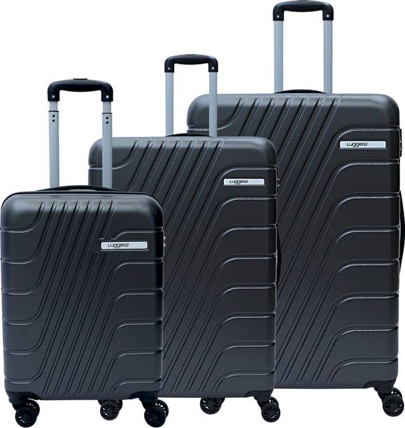 Hard Body Set of 3 Luggage - Eternal Set of 3 Small, Medium and Large Polycarbonate Hard Sided 8 - Grey