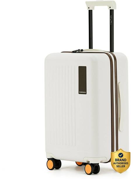 Mokobara Small Cabin Suitcase (54 cm) 8 Wheels - The Transit Luggage - Cabin 2.0 - White, Brown