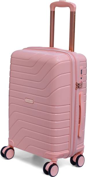 Small Cabin Suitcase (57 cm) - Tuscany 20 inch, Polypropylene Luggage, Pink 55 cm Cabin Trolley Bag - Pink