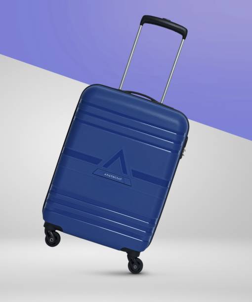 ARISTOCRAT Airstop Cabin Luggage- 53Cm, Blue, Hardcase, 4 Wheels,7 Year Warranty Cabin Suitcase 4 Wheels - 21 Inch