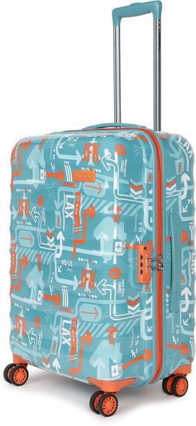 Medium Check-in Suitcase (66 cm) - JFK Plus Hard Luggage Trolley Bag Medium Teal Blue - Blue