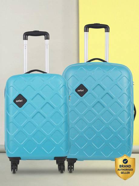 Hard Body Set of 2 Luggage 4 Wheels - MOSAIC Set of 2 (Small 55cm | Medium 66cm) 4W - Teal