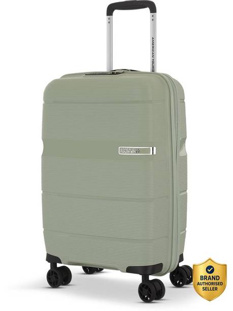 Small Cabin Suitcase (55 cm) 4 Wheels - Linex 55 cm Small Hardsided Polypropylene Cabin Suitcase - Khaki