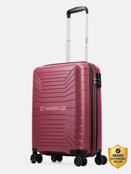 Small Cabin Suitcase (55 cm) 8 Wheels - Carnival 55 - Hardbody Trolley Bag - Maroon