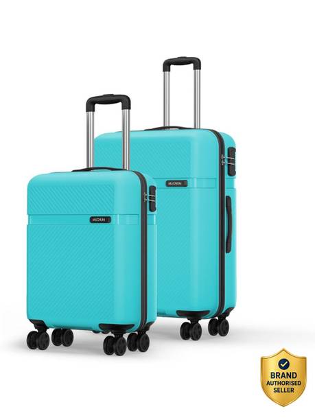 Hard Body Set of 2 Luggage 8 Wheels - Fury 2(Small 55cm | Medium 65cm) - Teal