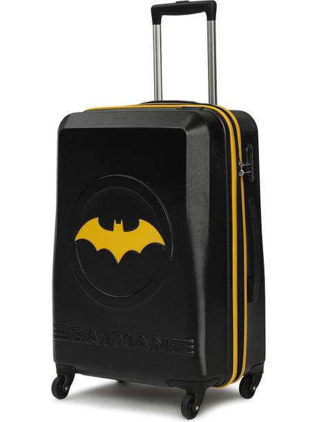 YAYAVAR BATMAN OFFICIAL MERCHANDISE TROLLEY WITH PREMIUM MOULDED BAT LOGO Cabin Suitcase 4 Wheels - 26 inch