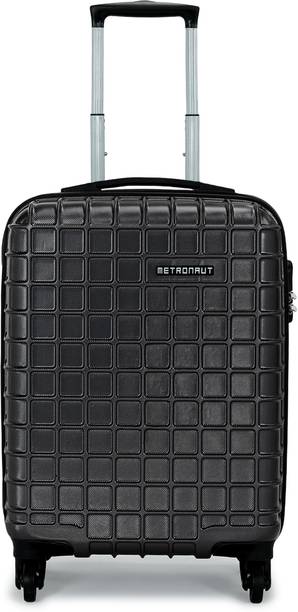Small Cabin Suitcase (53 cm) 4 Wheels - Grid - Black