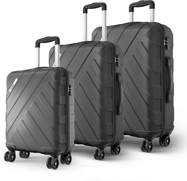 SAFARI Hard Body Set of 3 Luggage 8 Wheels - Voro - Grey