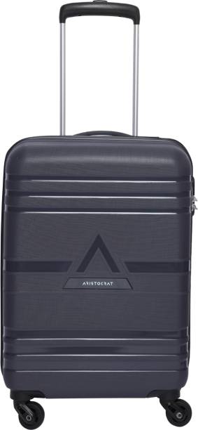 Small Cabin Suitcase (53 cm) - Airstop Cabin Luggage- 53Cm, Periscope, Hardcase, 4 Wheels,7 Year Warranty - Grey